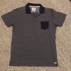 Men’s blue and white striped quicksilver polo